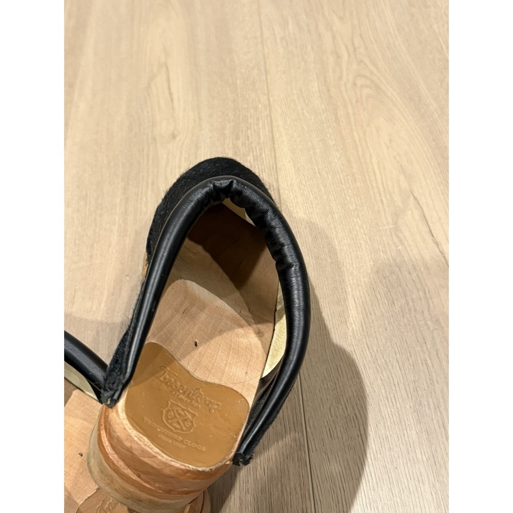 Troentorp clogs black pony hair Rembrandt Swedish Size 39 W9 M6 mules - Picture 9 of 9
